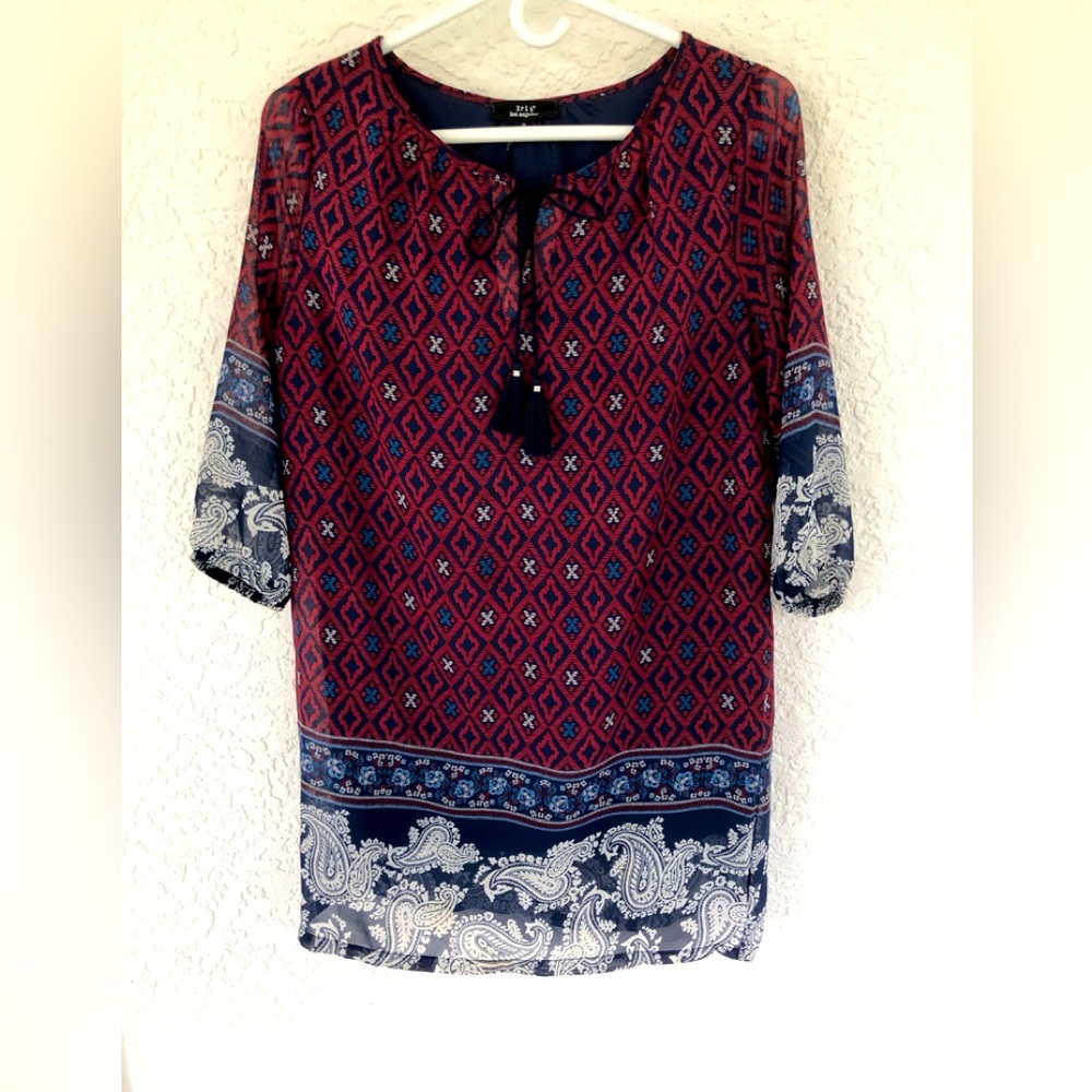 Cute 3/4 sleeve tunic dress